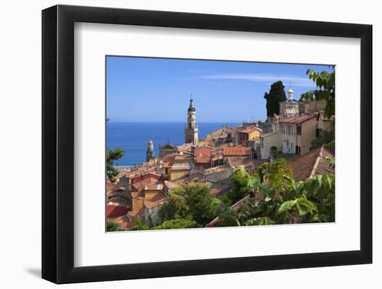 View over Old Town and Port-Stuart Black-Framed Photographic Print