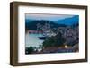 View over Old Town at Dusk, Cavtat, Dubrovnik Riviera, Dalmatian Coast, Dalmatia, Croatia, Europe-Frank Fell-Framed Photographic Print