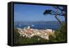 View over Old Town, Saint-Tropez, Var, Provence-Alpes-Cote D'Azur, France, Mediterranean, Europe-Stuart Black-Framed Stretched Canvas