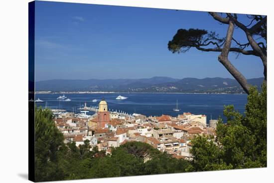View over Old Town, Saint-Tropez, Var, Provence-Alpes-Cote D'Azur, France, Mediterranean, Europe-Stuart Black-Stretched Canvas