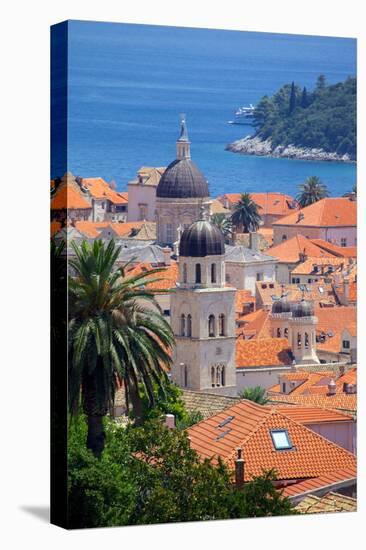 View over Old Town, UNESCO World Heritage Site, Dubrovnik, Dalmatia, Croatia, Europe-Frank Fell-Stretched Canvas