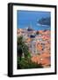 View over Old Town, UNESCO World Heritage Site, Dubrovnik, Dalmatia, Croatia, Europe-Frank Fell-Framed Photographic Print