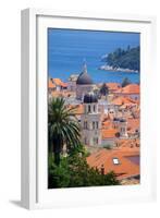 View over Old Town, UNESCO World Heritage Site, Dubrovnik, Dalmatia, Croatia, Europe-Frank Fell-Framed Photographic Print