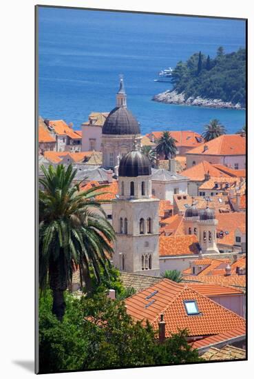 View over Old Town, UNESCO World Heritage Site, Dubrovnik, Dalmatia, Croatia, Europe-Frank Fell-Mounted Photographic Print