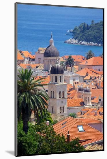 View over Old Town, UNESCO World Heritage Site, Dubrovnik, Dalmatia, Croatia, Europe-Frank Fell-Mounted Photographic Print