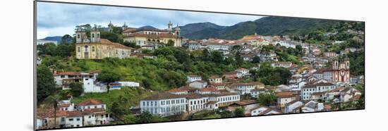 View over Ouro Preto, UNESCO World Heritage Site, Minas Gerais, Brazil, South America-Gabrielle and Michael Therin-Weise-Mounted Premium Photographic Print