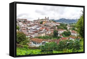 View over Ouro Preto, UNESCO World Heritage Site, Minas Gerais, Brazil, South America-Gabrielle and Michel Therin-Weise-Framed Stretched Canvas