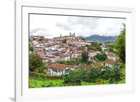 View over Ouro Preto, UNESCO World Heritage Site, Minas Gerais, Brazil, South America-Gabrielle and Michel Therin-Weise-Framed Photographic Print