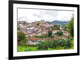 View over Ouro Preto, UNESCO World Heritage Site, Minas Gerais, Brazil, South America-Gabrielle and Michel Therin-Weise-Framed Photographic Print