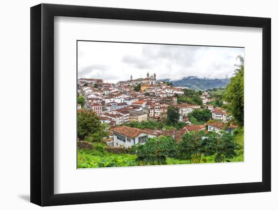 View over Ouro Preto, UNESCO World Heritage Site, Minas Gerais, Brazil, South America-Gabrielle and Michel Therin-Weise-Framed Photographic Print