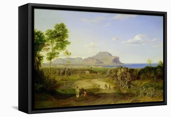 View over Palermo, 1828-Carl Rottmann-Framed Stretched Canvas
