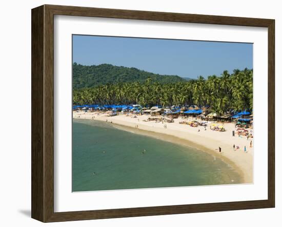 View over Palolem Beach, Palolem, Goa, India, Asia-Stuart Black-Framed Photographic Print