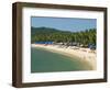 View over Palolem Beach, Palolem, Goa, India, Asia-Stuart Black-Framed Photographic Print