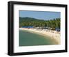 View over Palolem Beach, Palolem, Goa, India, Asia-Stuart Black-Framed Photographic Print