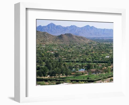 View Over Paradise Valley from the Slopes of Camelback Mountain, Phoenix, Arizona, USA-Ruth Tomlinson-Framed Photographic Print