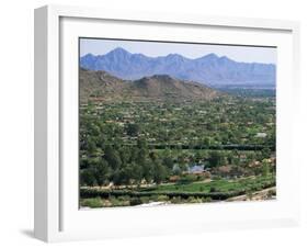 View Over Paradise Valley from the Slopes of Camelback Mountain, Phoenix, Arizona, USA-Ruth Tomlinson-Framed Photographic Print