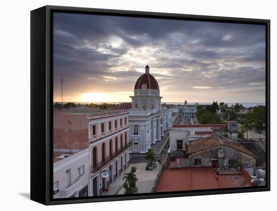 View Over Parque Jose Marti at Sunset From the Roof of the Hotel La Union, Cienfuegos, Cuba-Lee Frost-Framed Stretched Canvas