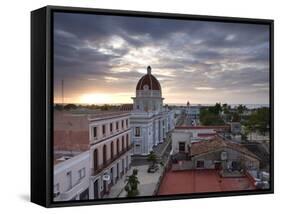 View Over Parque Jose Marti at Sunset From the Roof of the Hotel La Union, Cienfuegos, Cuba-Lee Frost-Framed Stretched Canvas