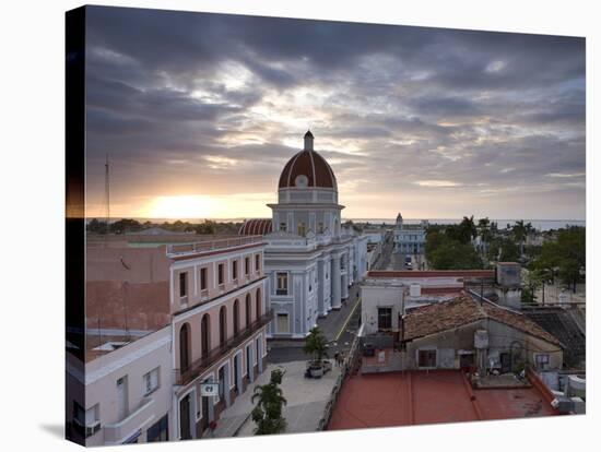 View Over Parque Jose Marti at Sunset From the Roof of the Hotel La Union, Cienfuegos, Cuba-Lee Frost-Stretched Canvas
