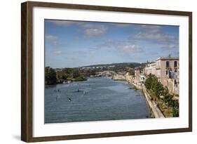 View over People Kayaking in Rio San Juan and the City of Matanzas, Cuba, West Indies-Yadid Levy-Framed Photographic Print