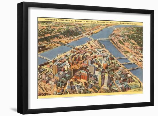 View over Pittsburgh, Pennsylvania-null-Framed Art Print