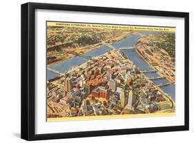 View over Pittsburgh, Pennsylvania-null-Framed Art Print