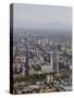 View over Plaza Baquedano and the Telefonica Tower, Cerro San Cristobal, Santiago, Chile-Yadid Levy-Stretched Canvas