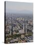 View over Plaza Baquedano and the Telefonica Tower, Cerro San Cristobal, Santiago, Chile-Yadid Levy-Stretched Canvas