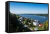 View over Plyos and the Volga River, Golden Ring, Russia, Europe-Michael Runkel-Framed Stretched Canvas