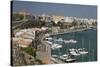 View over Port and Old Town, Mahon, Menorca, Balearic Islands, Spain, Mediterranean-Stuart Black-Stretched Canvas