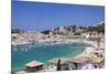 View over Port De Soller with Port and Beach-Markus Lange-Mounted Photographic Print