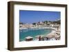 View over Port De Soller with Port and Beach-Markus Lange-Framed Photographic Print