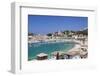 View over Port De Soller with Port and Beach-Markus Lange-Framed Photographic Print