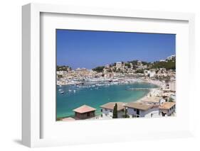 View over Port De Soller with Port and Beach-Markus Lange-Framed Photographic Print