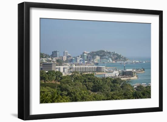 View over Port Moresby, Papua New Guinea, Pacific-Michael Runkel-Framed Photographic Print