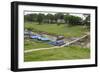 View over port of Leticia, where boats leave for local communities in the rainforest, Leticia, Colo-Nando Machado-Framed Photographic Print