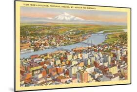 View over Portland, Oregon-null-Mounted Art Print