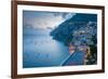 View over Positano, Costiera Amalfitana (Amalfi Coast), UNESCO World Heritage Site-Frank Fell-Framed Photographic Print