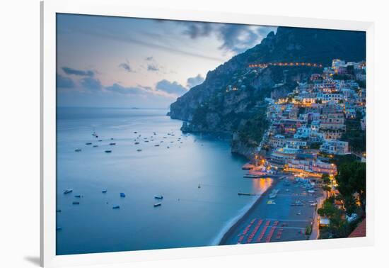 View over Positano, Costiera Amalfitana (Amalfi Coast), UNESCO World Heritage Site-Frank Fell-Framed Photographic Print