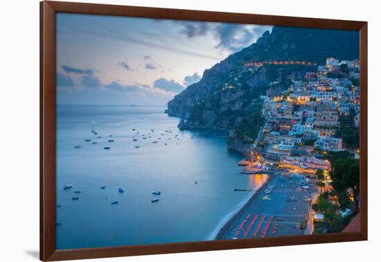 View over Positano, Costiera Amalfitana (Amalfi Coast), UNESCO World Heritage Site-Frank Fell-Framed Photographic Print