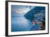 View over Positano, Costiera Amalfitana (Amalfi Coast), UNESCO World Heritage Site-Frank Fell-Framed Photographic Print