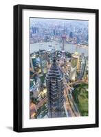 View over Pudong Financial District at Dusk, Shanghai, China, Asia-G & M Therin-Weise-Framed Photographic Print