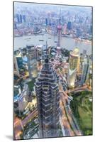 View over Pudong Financial District at Dusk, Shanghai, China, Asia-G & M Therin-Weise-Mounted Photographic Print