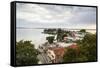 View over Punta Gorda and the Cienfuegos Bay, Cienfuegos, Cuba, West Indies, Caribbean-Yadid Levy-Framed Stretched Canvas