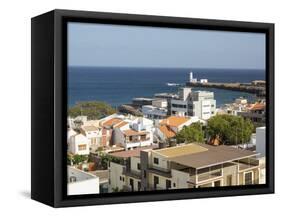 View over quarter Prainha. The capital Praia on Santiago Island-Martin Zwick-Framed Stretched Canvas