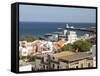 View over quarter Prainha. The capital Praia on Santiago Island-Martin Zwick-Framed Stretched Canvas