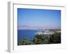 View Over Red Sea Resort Marina and Beach Hotels Towards Israeli Town of Eilat, Aqaba, Jordan-Christopher Rennie-Framed Photographic Print