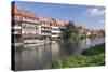 View over Regnitz River to Little Venice (Kleinvenedig), Bamberg, Franconia, Bavaria, Germany-Markus Lange-Stretched Canvas