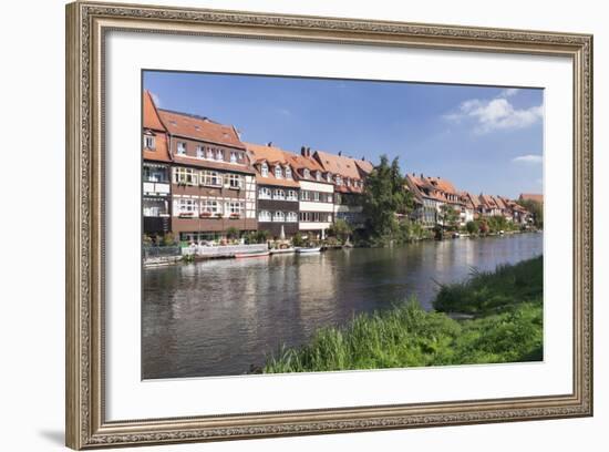 View over Regnitz River to Little Venice (Kleinvenedig), Bamberg, Franconia, Bavaria, Germany-Markus Lange-Framed Photographic Print