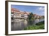 View over Regnitz River to Little Venice (Kleinvenedig), Bamberg, Franconia, Bavaria, Germany-Markus Lange-Framed Photographic Print